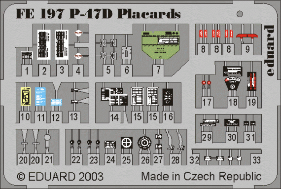 P-47D Thunderbolt placards