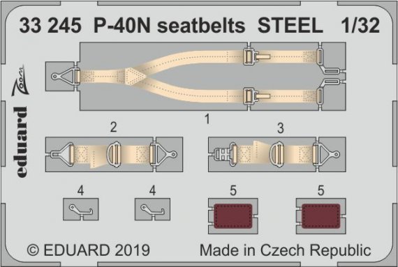 1/32 P-40N seatbelts STEEL