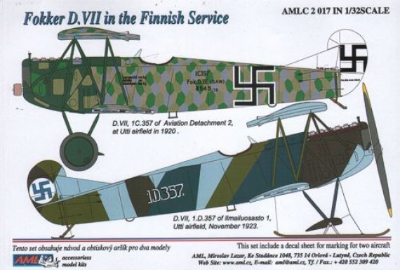 1/32 Scale Fokker D.VII in the Finnish Service