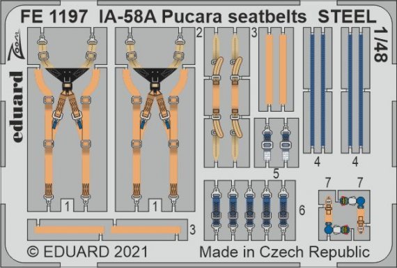 F.M.A. IA-58A Pucara Pucara seatbelts Steel 1/48