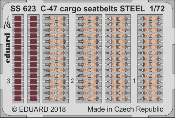 1/72 C-47 cargo seatbelts STEEL