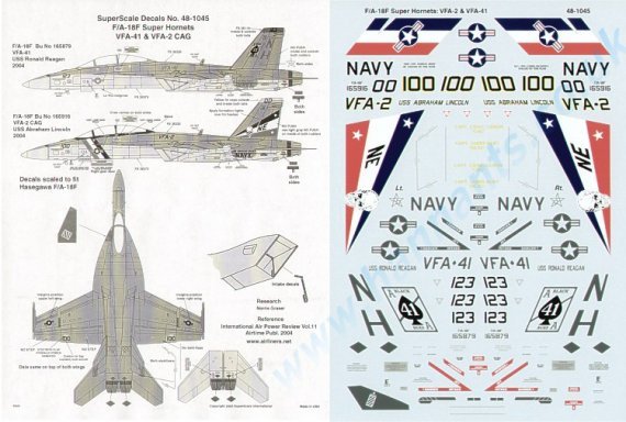 1/48 Scale Boeing F/A-18F Super Hornet VFA-41 VFA-2