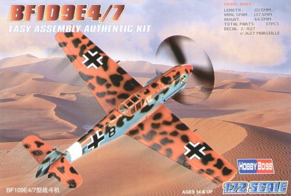 Hobby Boss Messerschmitt Bf-109E-4/E-7 Easy Build 1/72