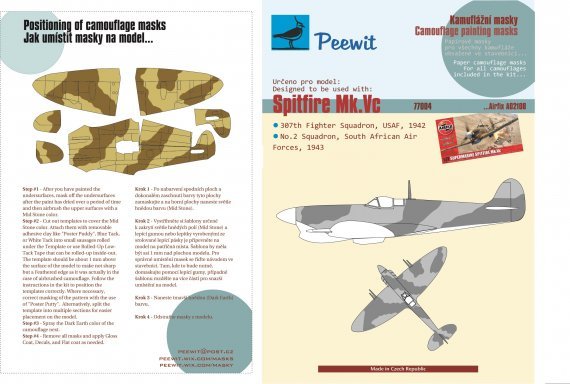 1/72 Paper Camouflage mask Spitfire Mk.Vc