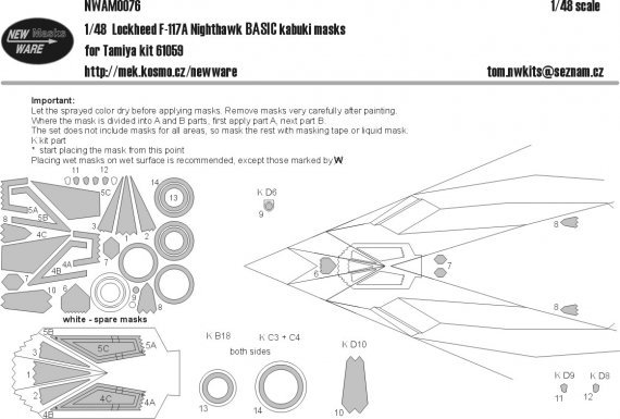 1/48 Mask F-117A Nighthawk BASIC