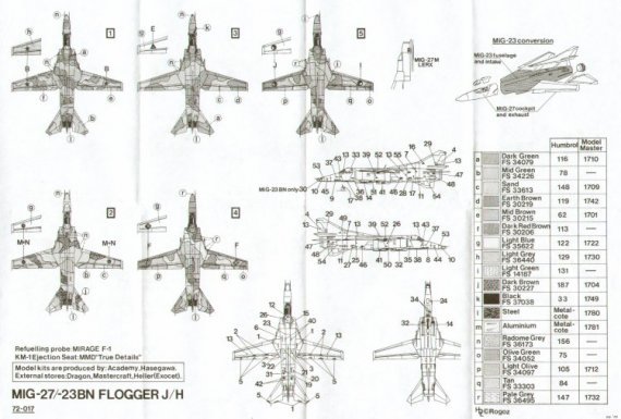 1/72 Mikoyan MiG-23/27B/N Flogger B/N