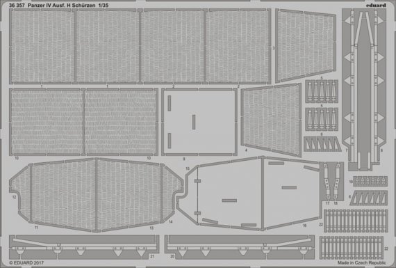 1/35 SET Panzer IV Ausf. H schrzen