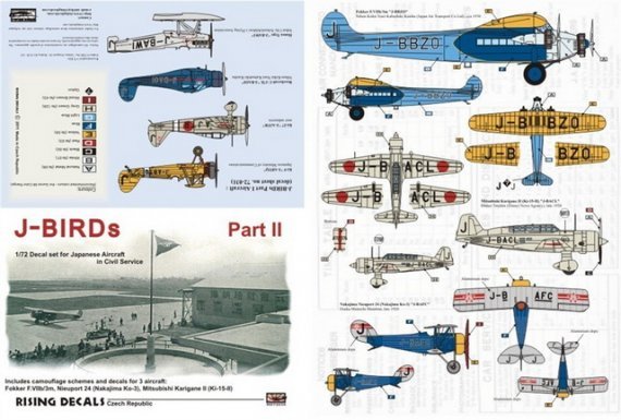 1/72 J-Birds Part II. (7x camo schemes)