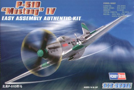 Hobby Boss P-51D Mustang IV Easy Build 1/72