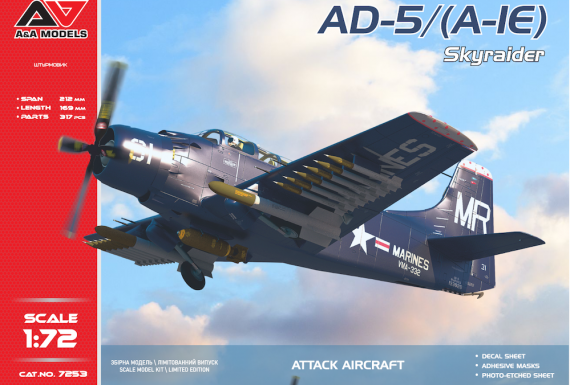 A & A Models Douglas AD-5/A-1E SkyRaider Kit 1/72