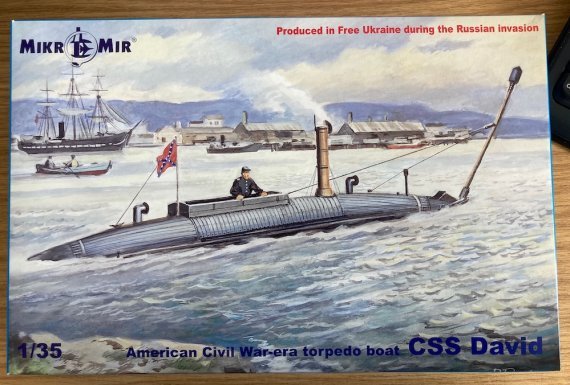 1/35 Css David American Civil War-era torpedo boat.