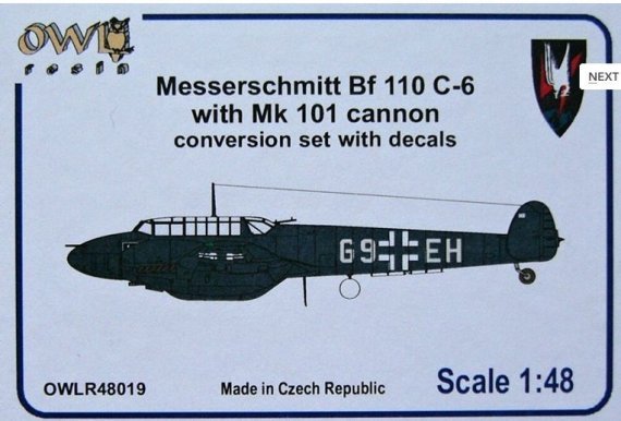 1/48 Bf 110 C-6 w/ Mk 101 cannon (Conv.Set&decals)