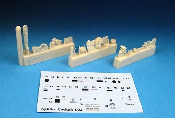 1/32  Supermarine Spitfire Mk.I-Mk.V Cockpit Upgrade Set