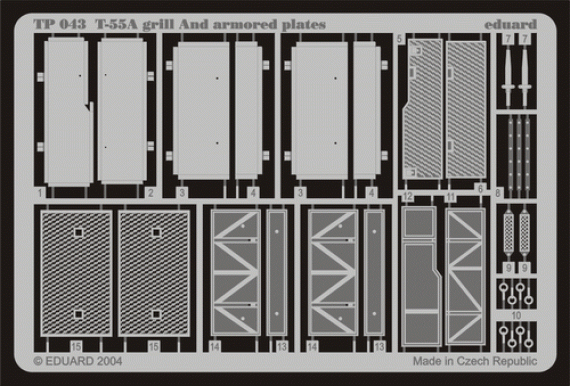 T-55A grill and armoured plates  (TAM)