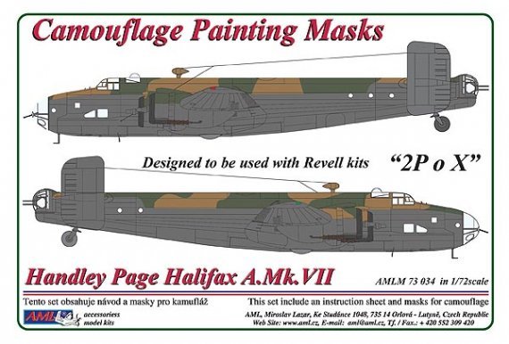 1/72 Camouflage masks HP Halifax A.Mk.VII