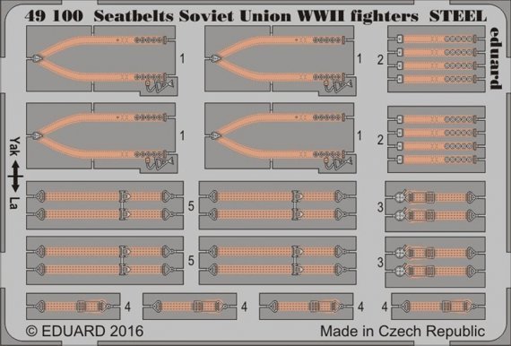 1/48 Seatbelts Soviet Union WWII fighters STEEL