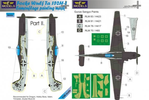 1/48 Mask Focke Wulf ta 152H-1 Camouflage part 2