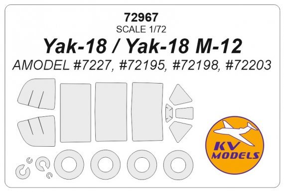 1/72 Yakovlev Yak-18 / Yak-18 M-12 paint masks