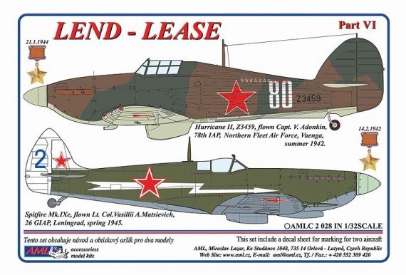 1/32 Hurricane & Supermarine Spitfire Lend-Lease Serie Part VI