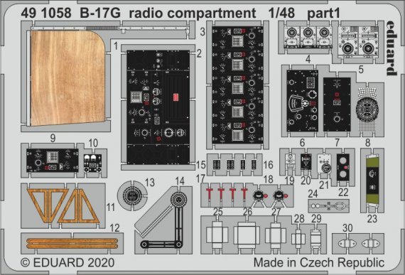 1/48 SET B-17G radio compartment