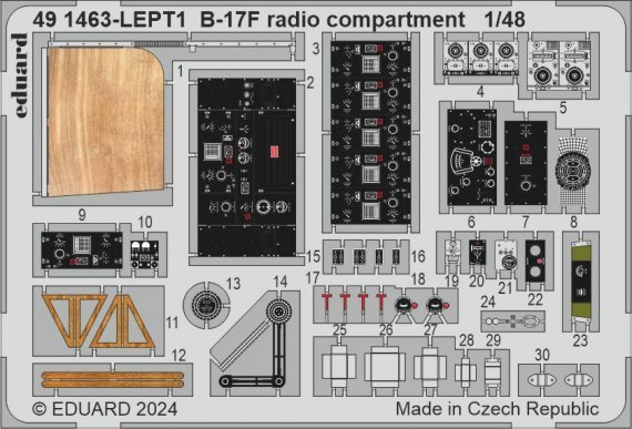 1/48 SET B-17F radio compartment for Edurard