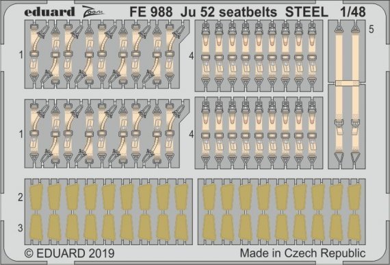 1/48 Ju 52 seatbelts STEEL