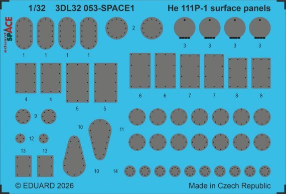 EDUARD Panneaux surfaciques He 111P-1 1/32 Revell
