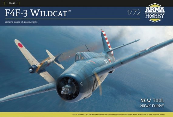 ARMA HOBBY F4F-3 Wildcat 1/72 Maquette Avion