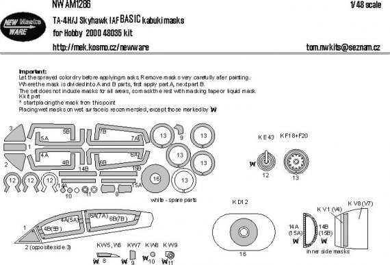 1/48 Mask TA-4H/J Skyhawk IAF BASIC HOBBY 2000