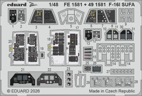 Eduard Detail Set F-16I Sufa 1/48 for GWH