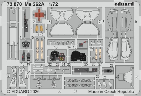 Eduard Set Me 262A 1/72 pour Arma Hobby