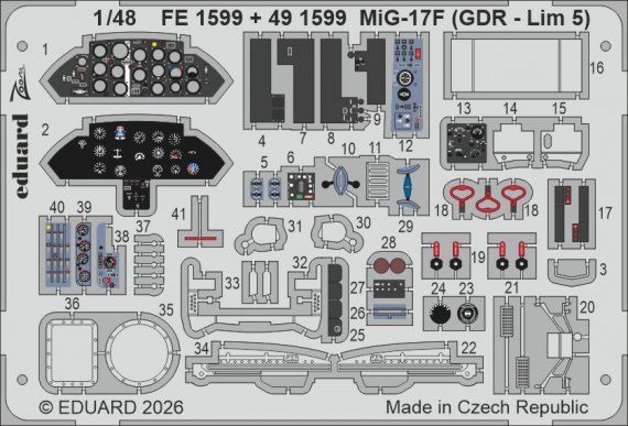Eduard 1/48 MiG-17F GDR Lim 5 pour Kinetic