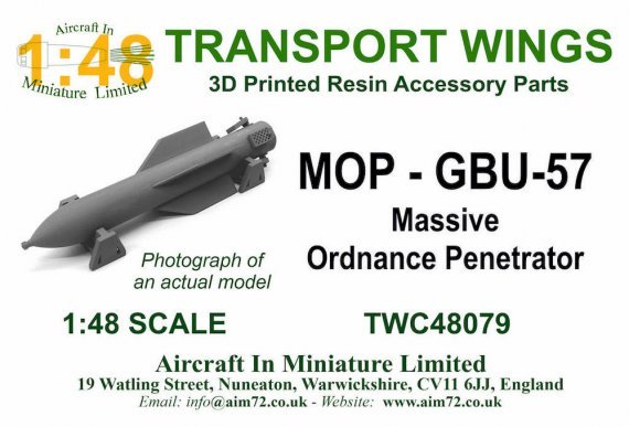 1/48 GBU-57 Massive Ordnance Penetrator Mop