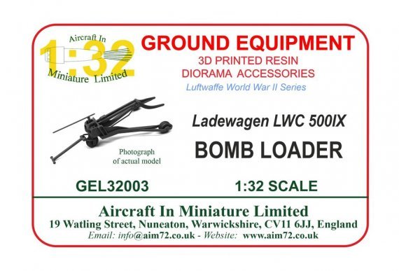 1/32 Ladewagen Lwc 500IX Luftwaffe bomb loader WWII