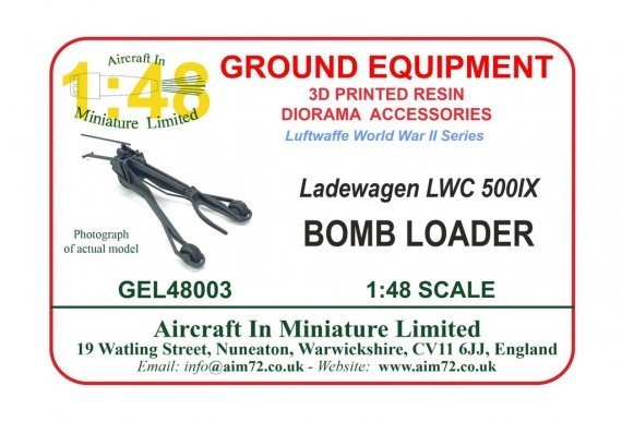 1/48 Ladewagen Lwc 500IX Luftwaffe bomb loader WWII