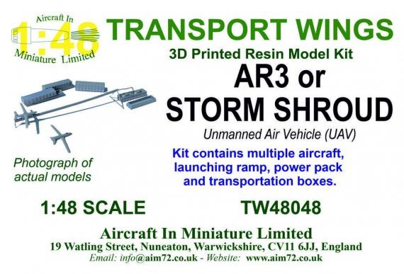1/48 AR3 or Storm Shroud Unmanned Air Vehicle UAV