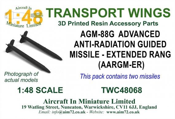 1/48 AGM-88G-ER Adv Anti-Radi Guided missile