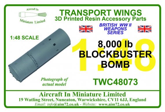 1/48 8,000 lb blockbuster bomb
