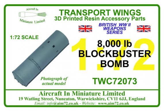 1/72 8,000 lb blockbuster bomb