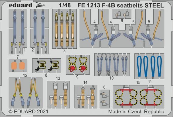 1/48 F-4B seatbelts STEEL