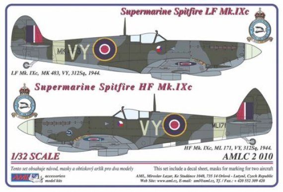 1/32 Supermarine Spitfire Mk.IXC National Insignia & Canopy Mask