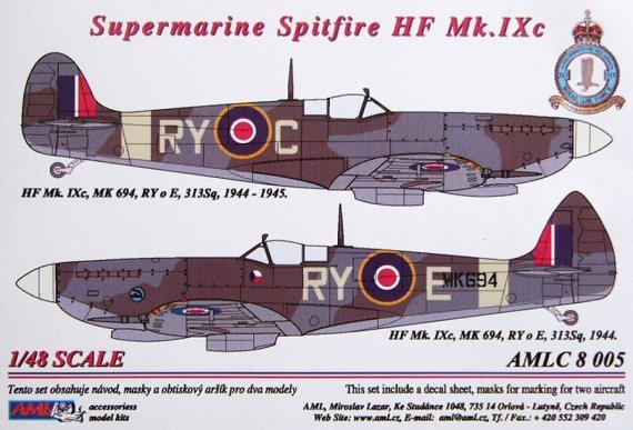 1/48 Masks for S.Spitfire Mk.IXC (RYoC, RYoE)