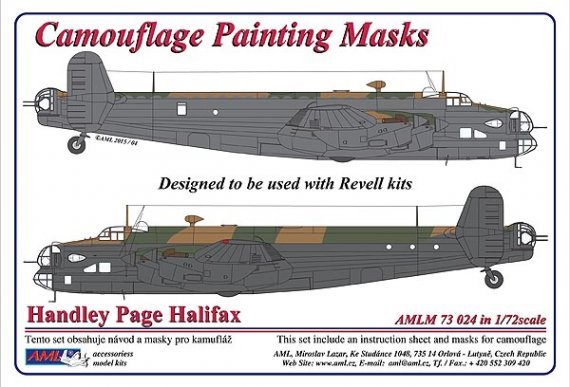1/72 Camouflage masks HP Halifax Mk.II/Early (REV)
