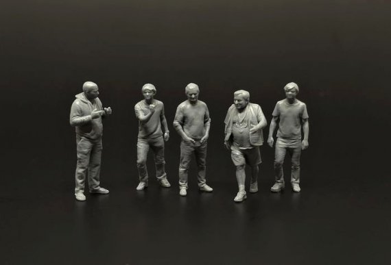 Brengun Figurines Membres A�roclub 1/144 x5