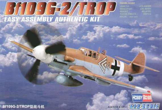 Hobby Boss Messerschmitt Bf-109G-2 Tropical Easy Build 1/72