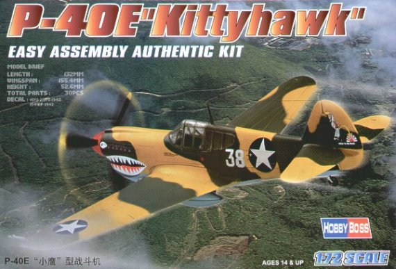 Hobby Boss Curtiss P-40E Kittyhawk/Warhawk Easy Build 1/72