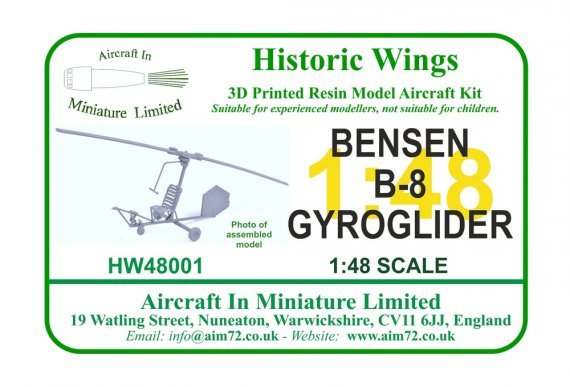 1/48 Bensen B-8M Gyroglider/X-25B