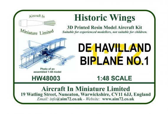1/48 De Havilland Biplane No.1