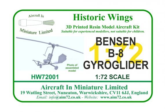 1/72 Bensen B-8M Gyroglider/X-25B
