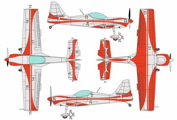 Brengun Masques de peinture Zlin Z-50 1/48 KP